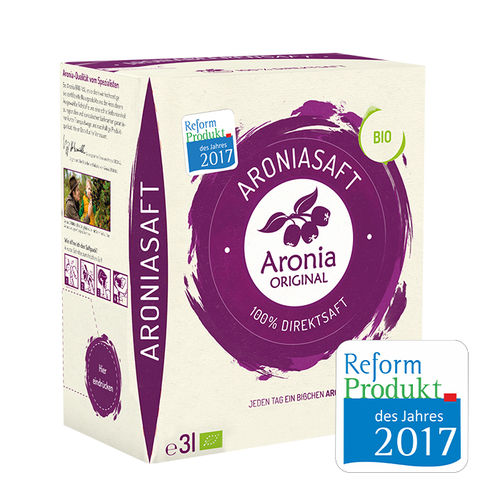 Bio-Aronia Direktsaft 100 % im 3 l Saftpack, DE-ÖKO-006
